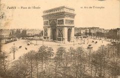 CPA Paris Place de l'Etoile et Arc de Triophe