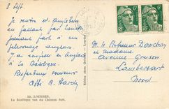 CPA Lourdes La Basilique vue du chateau fort