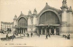 CPA Tours la Gare
