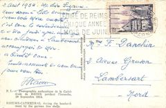 CPA Rheils Cathedral During the bombardement by the german fire shells