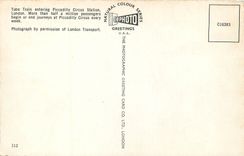 CPA Tube Train entering Piccadilly Circus station