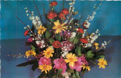 CPA bouquet de fleurs
