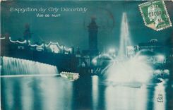 CPA Exposition des arts Decoratifd Vue de Nuit