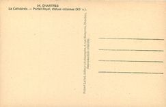 CPA Chartres La Cathedrale Portail statue colonnes (XIIe s)