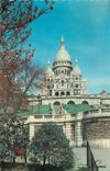 CPA Paris Le Basilique du Sacre Coeur de Montmartre vue des Jardins