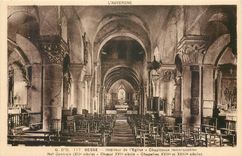CPA Besse Interieur de l'Eglise Chapiteaux remarquables