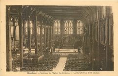 CPA Honfleur Interieur de l'Eglise Ste Catherine La Nef (XVe et XVIe s)