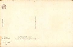 CPA Musee de Versailles H Vernet pincit Bataille de Friedland (14 juin 1807)