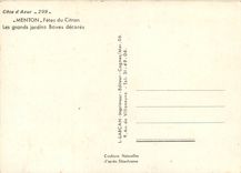 CPSM Menton Fetes du Citron Les grands jardins Boves decores