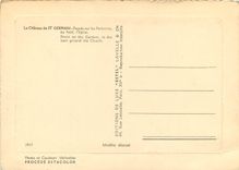 CPSM Le Chateau de St Germain Facade sur les Parterres au fond l'Eglise