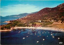 CPSM Ajaccio la Corniche la PLage de Marinella sur la route des Sainguinaires