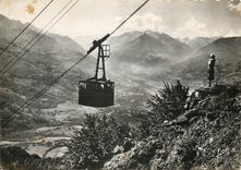 CPSM Env de Lourdes (Htes Pyreneees) Du Pibes (alt 1400 m) a 6 km de Lourdes