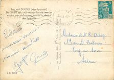 CPSM Env de Lourdes (Htes Pyreneees) Du Pibes (alt 1400 m) a 6 km de Lourdes