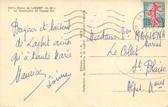 CPSM N D de Laghet (A M) le Sanctuaire et Facade Est