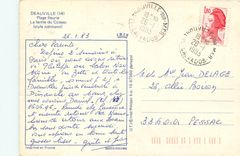 CPSM Deauville Plage fleurie la ferme du Coteau (Styl Normand)