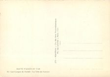 CPSM Haute Vallee du Var Les Gorges de Daluis la Tete de Femme