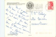 CPSM Abbaye de N D de Lerins Ile Saint Honorat Cannes Monastere fortifie Cloitre du XVe