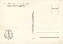 CPSM Sanctuaire de Lourdes Basilique Souterraine Saint Pie Long 201 m Larg 81 m