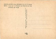 CPSM Greolieres les Neiges (A M) France Vue sur la Maison du Cheiron et les Champs de neige