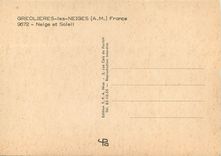 CPSM Greolieres les Neiges (A M) France Neige et Soleil