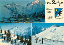 CPSM Les 2 Alpes Vues generales la Muzelle (3459 m)