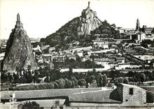 CPSM Le Puy les Rochers Corneille et Saint Michel d'Aiguilhe