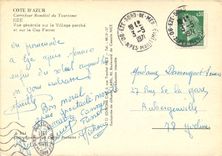 CPSM Carrefour Mondial du Tourisme Eze Vue generale sur le village perche et sur le Cap Ferrat