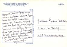 CPSM Plagne Bellecote 1900 m (Savoie) La Plagne le Massif de Bellecote 3416 m et les pistes de la Ro