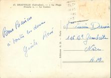 CPSM Deauville (Calvados) La Plge Felurie le Casino