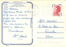 CPSM Grenoble (Isere) Detail de la Fontaine du Centenaire de la Revolution