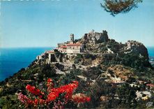 CPSM Cote d'Azur Carrefour Mondial du Tourisme Eze Village 427 d'alt a 10 km de Nice le Vieux bourg 