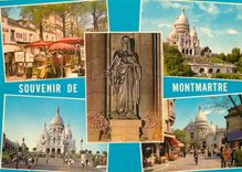 CPSM Paris Souvenir de Montmartre