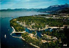 CPSM Thonon les Bains Haute Savoie Vue aerienne de Port Ripaille
