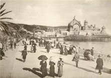 CPSM Nice au Temps Passe la promenade des Anglais et le Casino de la Jetee en 1900 REPRODUCTION