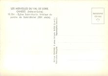 CPSM Candes (I et L) Eglise Saint Martin Interieur du Porche de Saint Michel (XIIIe s)