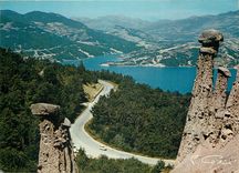 CPSM Les Hautes Alpes lac de Serre Poncon les Demoiselles Coiffees