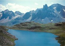 CPSM Le Brianconnais Haute Vallee de la Claree Massif des Cerces et le Lac Long alt 2387 m