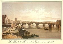 CPSM Le Vieux Toulouse Le Pont de Pierre et la Garonne au XIXe