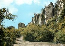 CPSM Saffres (C d'Or) Les roches de Mirande