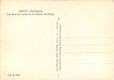 CPSM Annecy (Hte Sav) Les dents de Lanfon et le chateau de Duingt