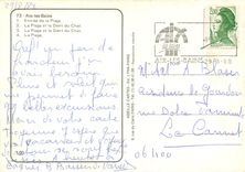 CPSM Aix les Bains Entree de la Plage la Plage et la Dents du Chat