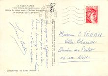 CPSM La Cote d'Azur et son arriere pays pittoresque le vieux pont et l'eglise N D de Roquefort les P
