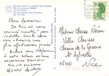 CPSM En survolant Paris La Tour Eiffel Vu du Ciel par Alain Perceval