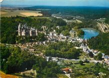 CPSM Pierrefonds (Oise) Vue aerienne le chateau