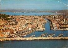 CPSM Sete (Herault) Vue aerienne sur le Port et la Ville
