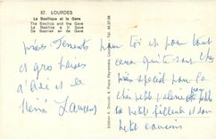 CPSM Lourdes La Basilique et la Gave