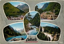 CPSM Cauterets Vue generale le Casino un Gave le Lac de Gaube