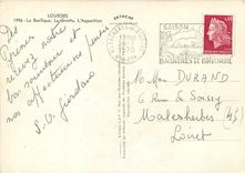 CPSM Lourdes La Basilique la Grotte l'Apparition