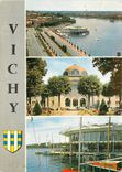 CPSM Vichy Le plan d'Eau Le Grand Etablissement thermal la Rotonde