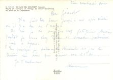 CPSM Le Lac du Bourget (Savoie) Route en corniche et Village de Brison les Oliviers au pied de la Ch